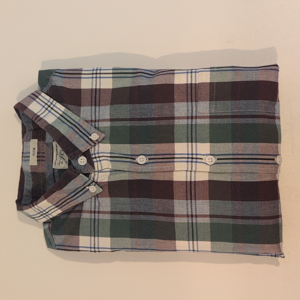 J. Crew Men's Large Slim 100% Cotton Long Sleeve Button Down Shirt Style #F4103
